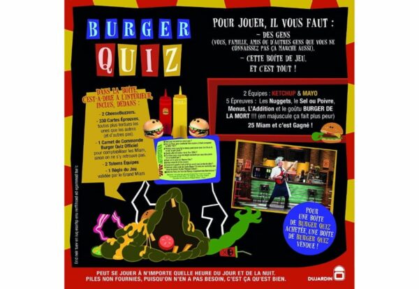 Boîte Burger quizz